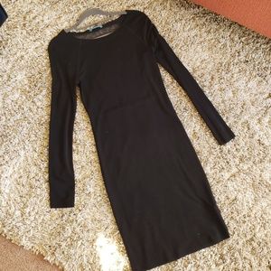 Long-sleeved little black dress